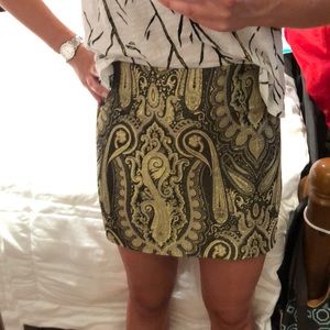 Alice and Olivia brocaded mini skirt